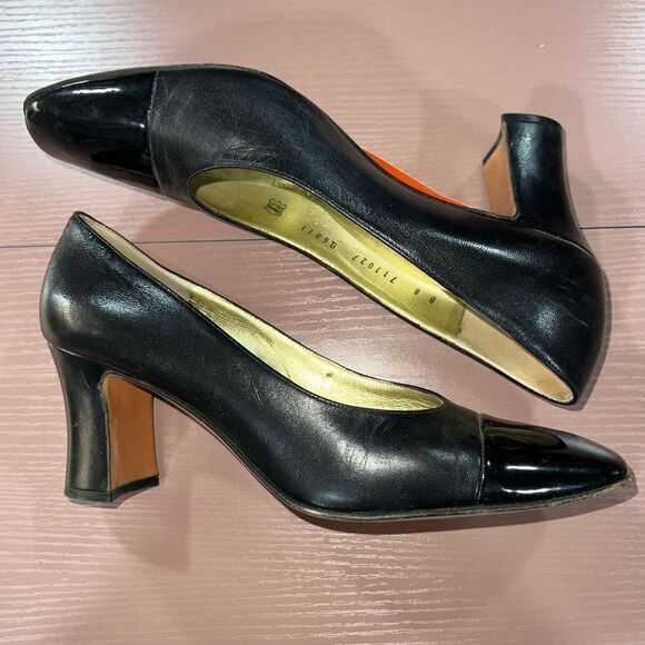 Bruno Magli classic black heels vintage Size 8 - Picture 1 of 6
